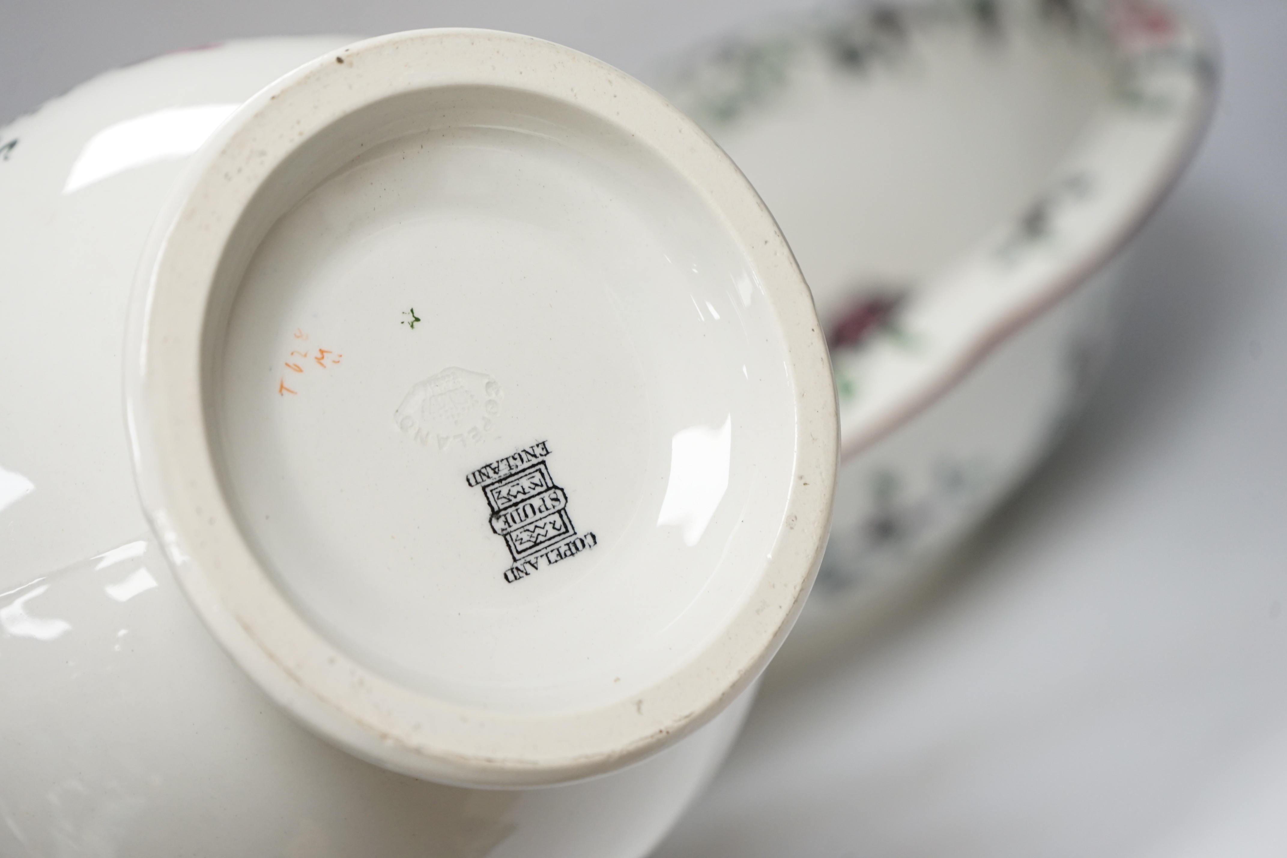 A Spode chinoiserie design jug and basin set